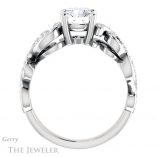 Round Cut Forever One Moissanite Engagement Ring #GTJ956-round-fo-w 2 Round Cut Forever One Moissanite Engagement Ring #GTJ956-round-fo-w