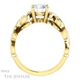 Round Cut Forever One Moissanite Engagement Ring #GTJ956-round-fo-y 2 Round Cut Forever One Moissanite Engagement Ring #GTJ956-round-fo-y