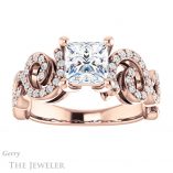 Princess Cut Forever One Moissanite Engagement Ring #GTJ956-square-fo-r