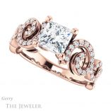 Princess Cut Forever One Moissanite Engagement Ring #GTJ956-square-fo-r