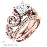 Princess Cut Forever One Moissanite Engagement Ring #GTJ956-square-fo-r