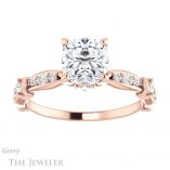 Cushion Cut Forever One Moissanite Engagement Ring #GTJ957-cushion-fo-r