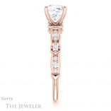 Cushion Cut Forever One Moissanite Engagement Ring #GTJ957-cushion-fo-r