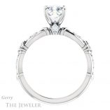 Cushion Cut Forever One Moissanite Engagement Ring #GTJ957-cushion-fo-w