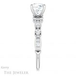Cushion Cut Forever One Moissanite Engagement Ring #GTJ957-cushion-fo-w