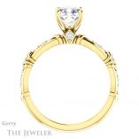 Cushion Cut Forever One Moissanite Engagement Ring #GTJ957-cushion-fo-y 2 Cushion Cut Forever One Moissanite Engagement Ring #GTJ957-cushion-fo-y