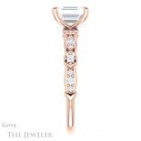 Emerald Cut Forever One Moissanite Engagement Ring #GTJ957-emerald-fb-r 3 Emerald Cut Forever Brilliant Moissanite Engagement Ring #GTJ957-emerald-fb-r