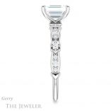 Emerald Cut Forever One Moissanite Engagement Ring #GTJ957-emerald-fb-w 3 Emerald Cut Forever Brilliant Moissanite Engagement Ring #GTJ957-emerald-fb-w