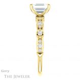 Emerald Cut Forever Brilliant Moissanite Engagement Ring #GTJ957-emerald-fb-y