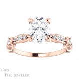 Oval Shaped Forever One Moissanite Engagement Ring #GTJ957-oval-fo-r 1 Oval Shaped Forever One Moissanite Engagement Ring #GTJ957-oval-fo-r