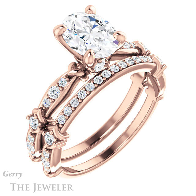 Oval Shaped Forever One Moissanite Engagement Ring #GTJ957-oval-fo-r 6 Oval Shaped Forever One Moissanite Engagement Ring #GTJ957-oval-fo-r