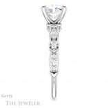 Oval Shaped Forever One Moissanite Engagement Ring #GTJ957-oval-fo-w 3 Oval Shaped Forever One Moissanite Engagement Ring #GTJ957-oval-fo-w
