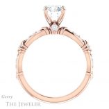 Round Cut Forever One Moissanite Engagement Ring #GTJ957-round-fo-r