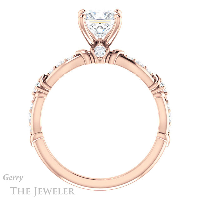 Princess Cut Forever One Moissanite Engagement Ring #GTJ957-square-fo-r