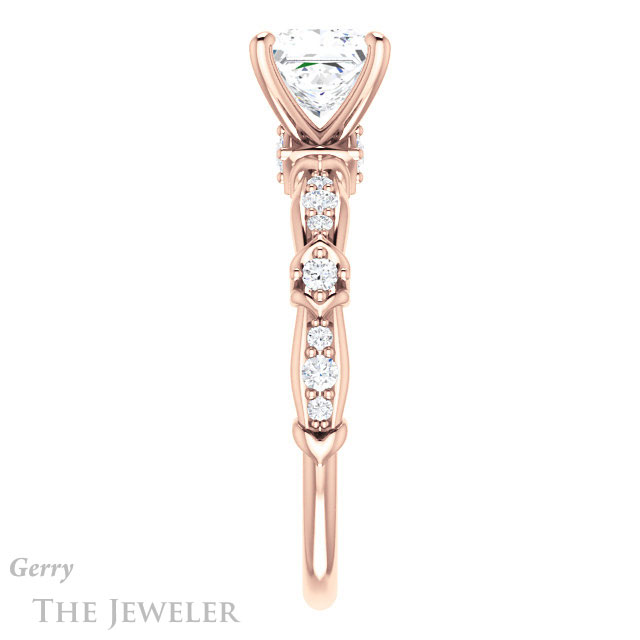 Princess Cut Forever One Moissanite Engagement Ring #GTJ957-square-fo-r 3 Princess Cut Forever One Moissanite Engagement Ring #GTJ957-square-fo-r
