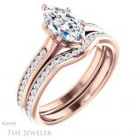 Marquise Cut Forever One Moissanite Engagement Ring #GTJ959-marquise-fb-r 6 Marquise Cut Forever Brilliant Moissanite Engagement Ring #GTJ959-marquise-fb-r