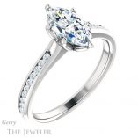 Marquise Cut Forever Brilliant Moissanite Engagement Ring #GTJ959-marquise-fb-w