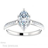 Marquise Cut Forever Brilliant Moissanite Engagement Ring #GTJ959-marquise-fb-w