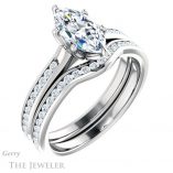 Marquise Cut Forever Brilliant Moissanite Engagement Ring #GTJ959-marquise-fb-w