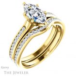 Marquise Cut Forever Brilliant Moissanite Engagement Ring #GTJ959-marquise-fb-y