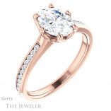 Oval Shaped Forever One Moissanite Engagement Ring #GTJ959-oval-fo-r