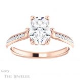 Oval Shaped Forever One Moissanite Engagement Ring #GTJ959-oval-fo-r