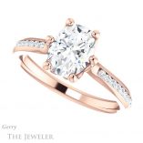 Oval Shaped Forever One Moissanite Engagement Ring #GTJ959-oval-fo-r
