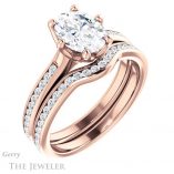 Oval Shaped Forever One Moissanite Engagement Ring #GTJ959-oval-fo-r