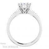 Oval Shaped Forever One Moissanite Engagement Ring #GTJ959-oval-fo-w 2 Oval Shaped Forever One Moissanite Engagement Ring #GTJ959-oval-fo-w