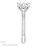 Oval Shaped Forever One Moissanite Engagement Ring #GTJ959-oval-fo-w 3 Oval Shaped Forever One Moissanite Engagement Ring #GTJ959-oval-fo-w