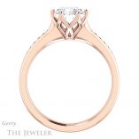 Round Cut Forever One Moissanite Engagement Ring #GTJ959-round-fo-r