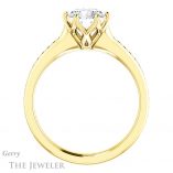 Round Cut Forever One Moissanite Engagement Ring #GTJ959-round-fo-y