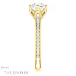 Round Cut Forever One Moissanite Engagement Ring #GTJ959-round-fo-y