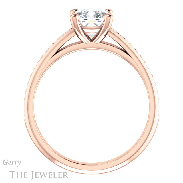 Cushion Cut Forever One Moissanite Engagement Ring #GTJ960-cushion-fo-r