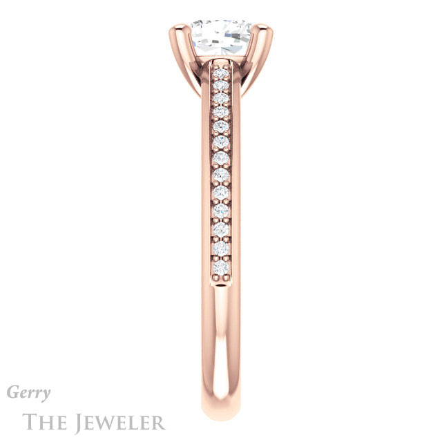 Cushion Cut Forever One Moissanite Engagement Ring #GTJ960-cushion-fo-r 3 Cushion Cut Forever One Moissanite Engagement Ring #GTJ960-cushion-fo-r