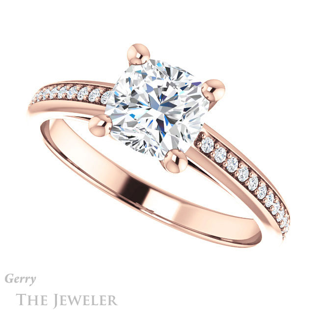 Cushion Cut Forever One Moissanite Engagement Ring #GTJ960-cushion-fo-r 5 Cushion Cut Forever One Moissanite Engagement Ring #GTJ960-cushion-fo-r