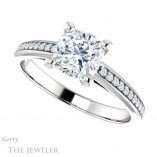 Cushion Cut Forever One Moissanite Engagement Ring #GTJ960-cushion-fo-w