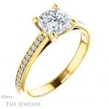 Cushion Cut Forever One Moissanite Engagement Ring #GTJ960-cushion-fo-y 4 Cushion Cut Forever One Moissanite Engagement Ring #GTJ960-cushion-fo-y