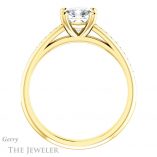 Cushion Cut Forever One Moissanite Engagement Ring #GTJ960-cushion-fo-y 2 Cushion Cut Forever One Moissanite Engagement Ring #GTJ960-cushion-fo-y