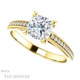 Cushion Cut Forever One Moissanite Engagement Ring #GTJ960-cushion-fo-y 5 Cushion Cut Forever One Moissanite Engagement Ring #GTJ960-cushion-fo-y