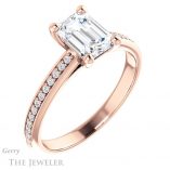 Emerald Cut Forever Brilliant Moissanite Engagement Ring #GTJ960-emerald-fb-r