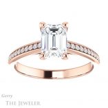 Emerald Cut Forever Brilliant Moissanite Engagement Ring #GTJ960-emerald-fb-r
