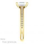 Emerald Cut Forever One Moissanite Engagement Ring #GTJ960-emerald-fb-y 3 Emerald Cut Forever Brilliant Moissanite Engagement Ring #GTJ960-emerald-fb-y
