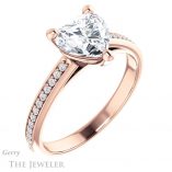 Heart Shaped Forever Brilliant Moissanite Engagement Ring #GTJ960-heart-fb-r