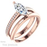 Marquise Cut Forever One Moissanite Engagement Ring #GTJ960-marquise-fb-r 6 Marquise Cut Forever Brilliant Moissanite Engagement Ring #GTJ960-marquise-fb-r