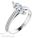 Marquise Cut Forever One Moissanite Engagement Ring #GTJ960-marquise-fb-w 4 Marquise Cut Forever Brilliant Moissanite Engagement Ring #GTJ960-marquise-fb-w