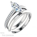 Marquise Cut Forever One Moissanite Engagement Ring #GTJ960-marquise-fb-w 6 Marquise Cut Forever Brilliant Moissanite Engagement Ring #GTJ960-marquise-fb-w