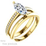 Marquise Cut Forever One Moissanite Engagement Ring #GTJ960-marquise-fb-y 6 Marquise Cut Forever Brilliant Moissanite Engagement Ring #GTJ960-marquise-fb-y