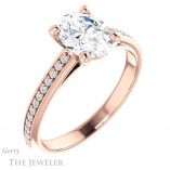 Oval Shaped Forever One Moissanite Engagement Ring #GTJ960-oval-fo-r 4 Oval Shaped Forever One Moissanite Engagement Ring #GTJ960-oval-fo-r