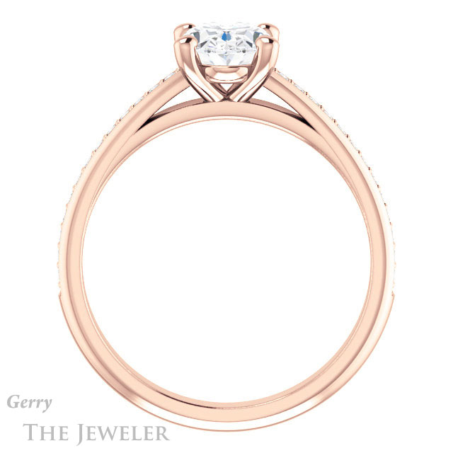 Oval Shaped Forever One Moissanite Engagement Ring #GTJ960-oval-fo-r